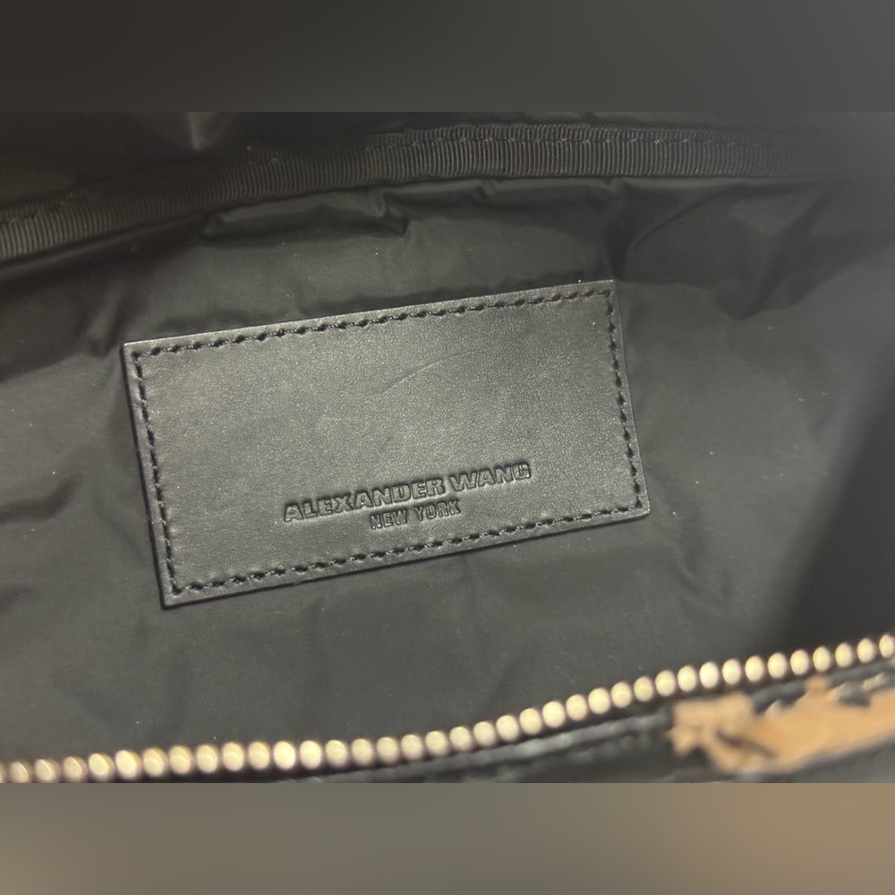 Alexander Wang Lambskin Suede Leopard Attica Belt Bag Black - Picture 7 of 10